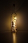 Preview: Deko-Flaschenlampe Winterwald gold mit 5 LED-Lämpchen, kompl inkl Presskorken